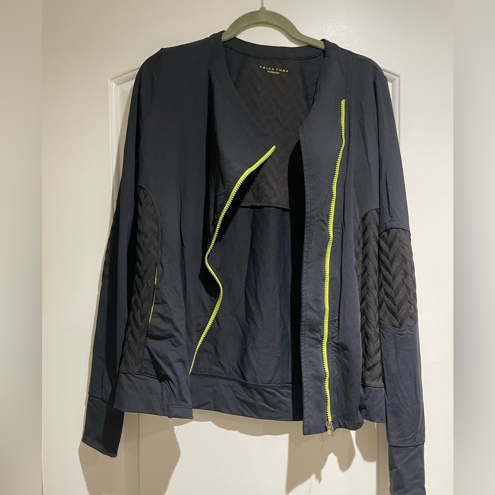 Trina Turk Black and Yellow Activewear Top